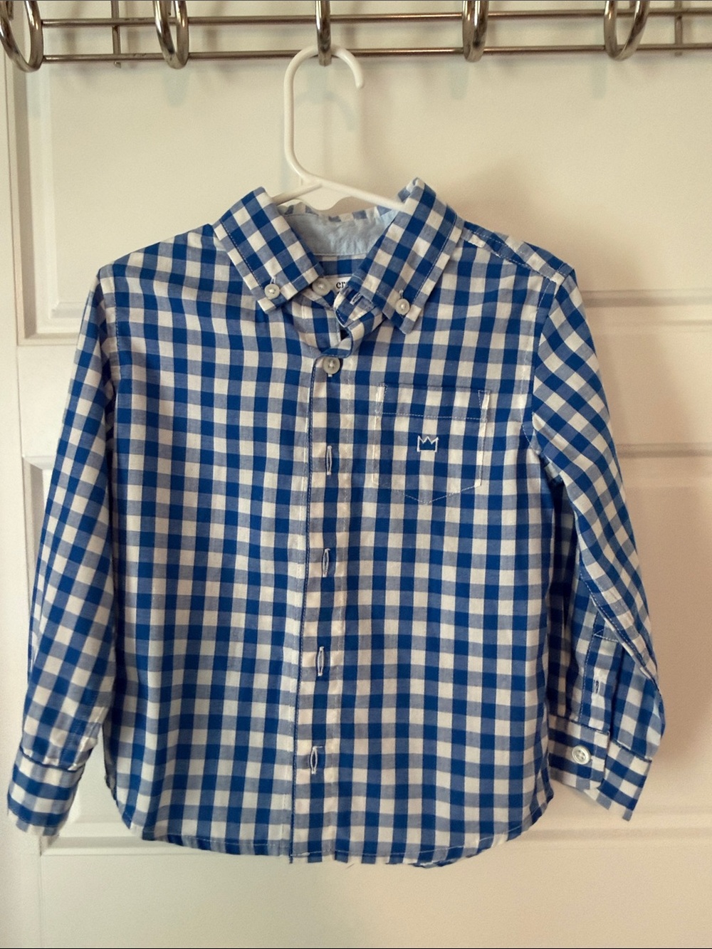 crown & ivy Blue and White Gingham Button-Down Shirt